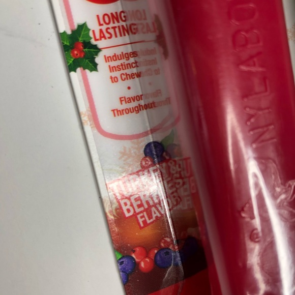 2 Pack Nylabone long lasting chew bones Winter Green, Turkey & Berries Flavor - Picture 5 of 9